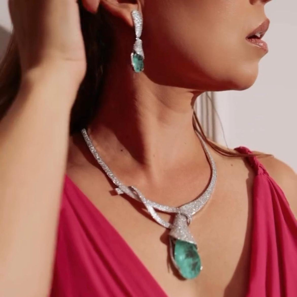 Conjunto Luxo Copo de Leite Turmalina