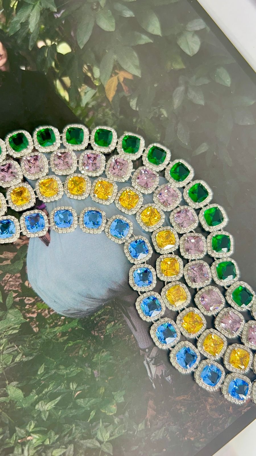 Pulseira Riviera Luxo Square Tânzanita Prateada