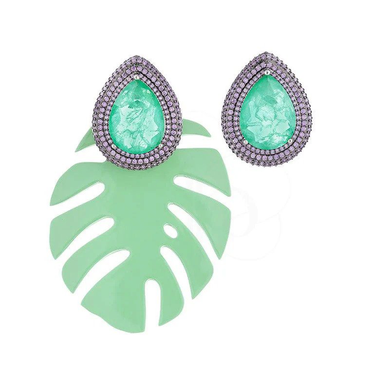 Brinco 2 em 1 Costela De Adão Verde