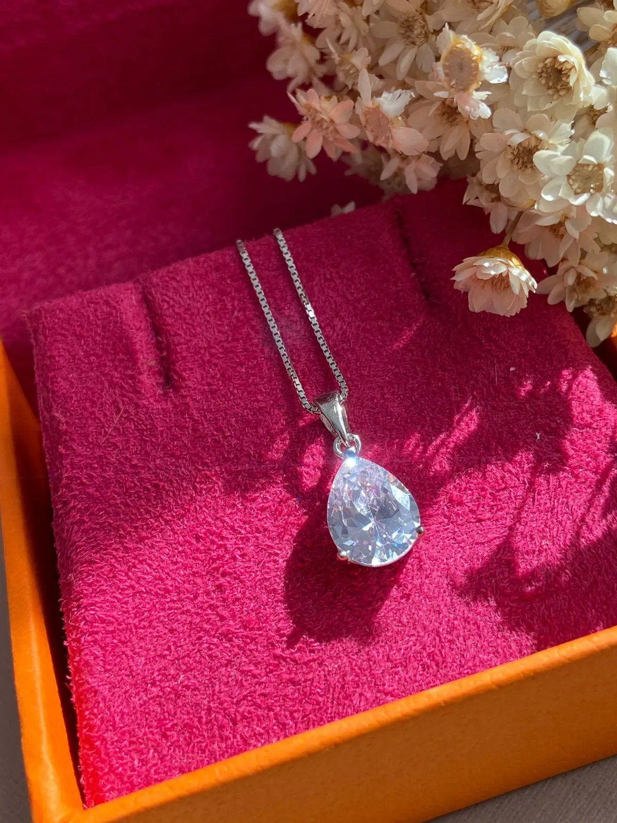 Colar Gota Prata 925
