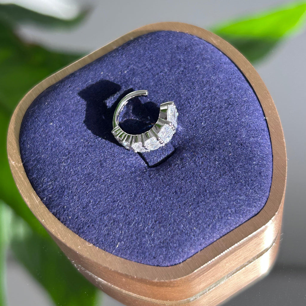 Piercing Fake Duas Fileiras Prata 925