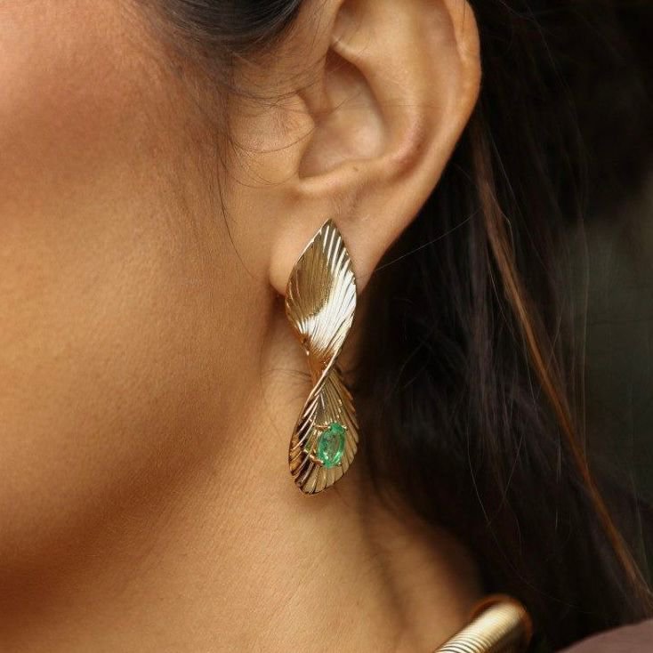 Brinco Twist Turmalina Fusion